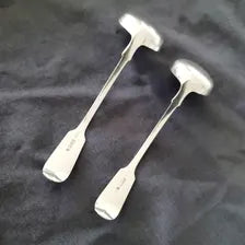 1884 Edinburgh Sterling Ladles & 1930 Birmingham Gravy Boats • Antique Silver Set  No.SS137