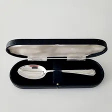1936 Sheffield Sterling Silver Teaspoon · T.W.&C Ltd · Vintage English 925 Solid Silver Spoon with Case · 14cm, 32g  No.SS085