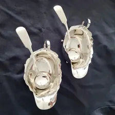1884 Edinburgh Sterling Ladles & 1930 Birmingham Gravy Boats • Antique Silver Set  No.SS137
