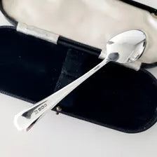 1936 Sheffield Sterling Silver Teaspoon · T.W.&C Ltd · Vintage English 925 Solid Silver Spoon with Case · 14cm, 32g  No.SS085