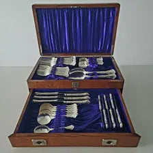 Exceptional Birks Sterling Silver Flatware Set in Louis XV Pattern with Original Chest – 39 Pieces Canadian Luxury Silver.  No.SS139