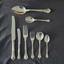 Exceptional Birks Sterling Silver Flatware Set in Louis XV Pattern with Original Chest – 39 Pieces Canadian Luxury Silver.  No.SS139