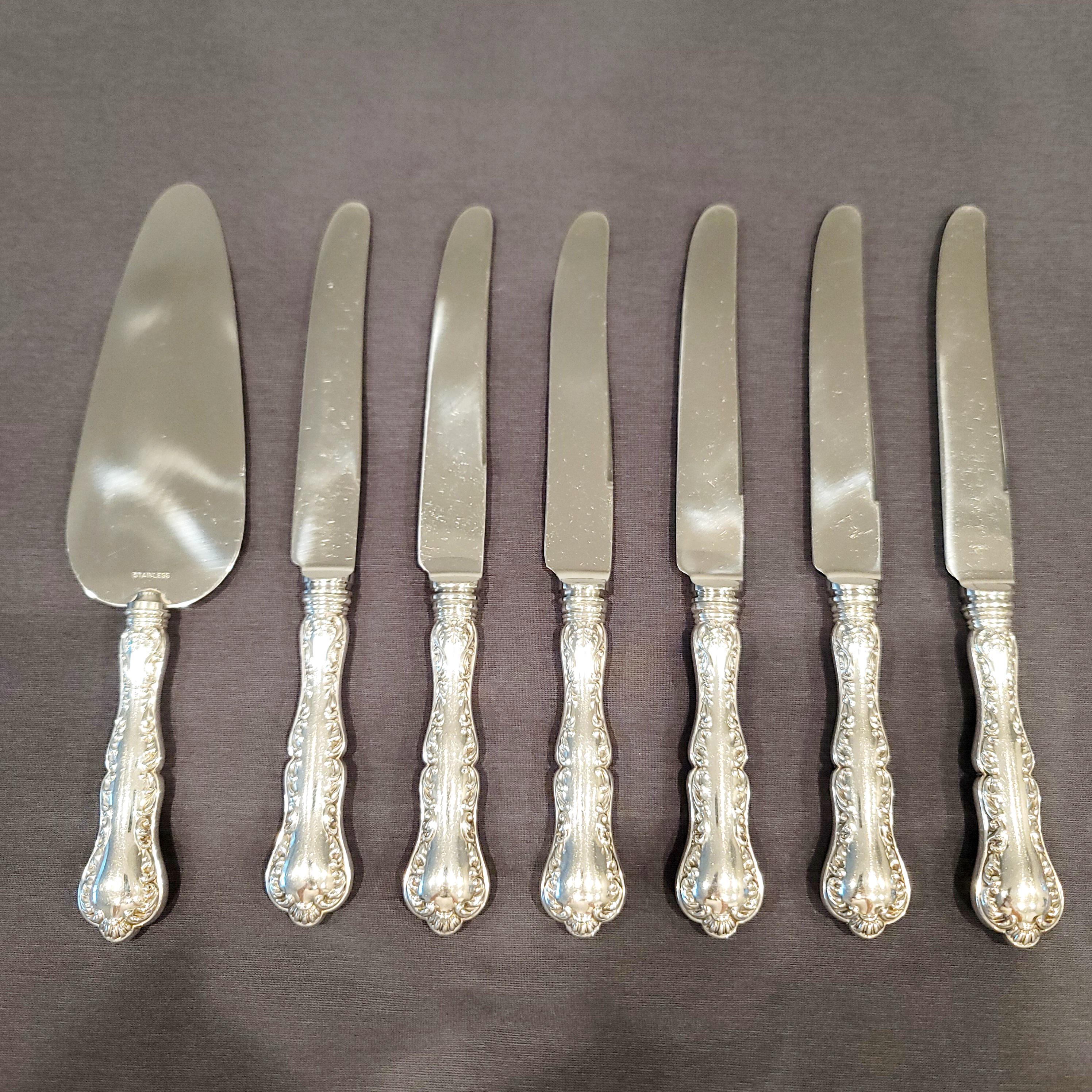 Birks Sterling Silver Flatware Set (34 pcs, c.1940s) – Louis XV Pattern, 1100g Silver, Original Chest  No.SS120