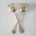 1910 Edwardian Fully Gilt Sterling Silver Pierced Sugar Sifters, John Round & Son Ltd, London, 138g — No.SS124
