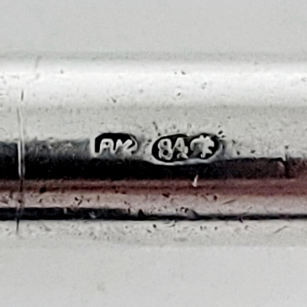 Antique Russian 84 Silver , Nicolay Kemper St. Petersburg c.1896–1908, Hand-Engraved  Rare Silver-Mounted Burlwood Spoon No.SS125