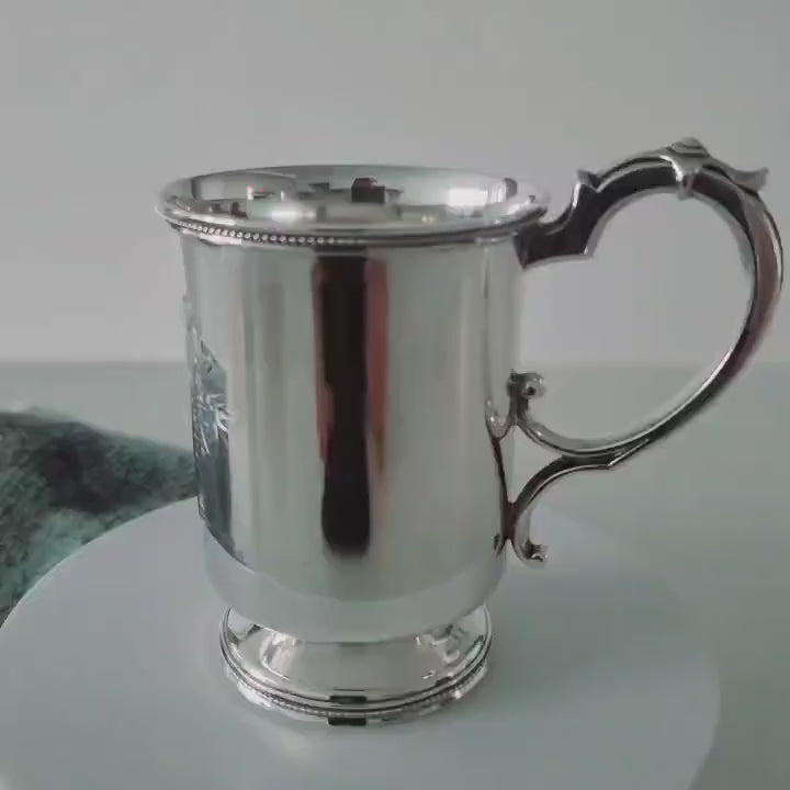 Victorian Sterling Silver Mug: 1883 George Unite, Queen Victoria Jubilee. No.SS030