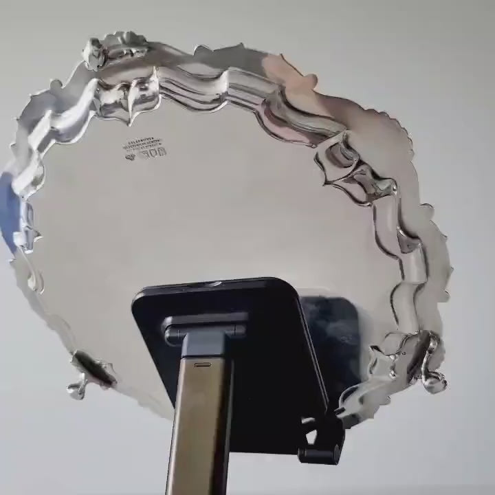 Antique Sterling Silver Rococo Tray: Goldsmiths & Silversmiths Co, London 1908. No.SS059